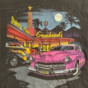 Gearheads burgers shakes fries cars hotrods graphic tee
